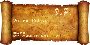 Veiner Petra névjegykártya